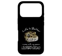 Carcasa para iPhone 17 Pro La Vida es Mejor con mi geco Leopardo