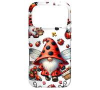 Carcasa para iPhone 17 Pro Ladybug Mom Floral Spring GNOME Pattern with Cute Ladybugs