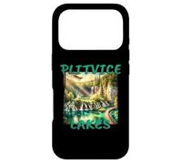 Carcasa para iPhone 17 Pro Lagos de Plitvice Croacia Grunge Cascada Naturaleza