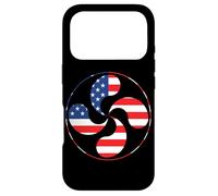 Carcasa para iPhone 17 Pro Lauburu Basque Country Cross Ikurrina Euskal Herria Bandera de Estados Unidos