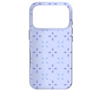 Carcasa para iPhone 17 Pro Lavender Pastel Blue Purple Cross Leaves Petals Pattern