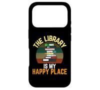 Carcasa para iPhone 17 Pro Lector Vintage The Library Is My Happy Place, Bibliotecario Retro