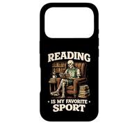 Carcasa para iPhone 17 Pro Leer es mi Amante Favorito de los Libros del ratón de Biblioteca del Esqueleto Deportivo