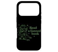 Carcasa para iPhone 17 Pro Leer un Libro Prohibido Libro de Lectura de Rana Nerd Literatura Adicto