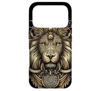 Carcasa para iPhone 17 Pro Leo Ornate Lion Head Astrología Detallada Leo Zodiac