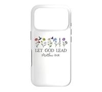 Carcasa para iPhone 17 Pro Let God Lead Women Bible Verse Matthew 19:26 Christian Faith