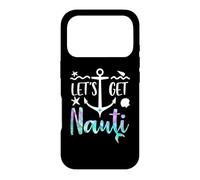 Carcasa para iPhone 17 Pro Let's Get Nauti Bachelorette Party Funny Bride Mermaid Theme