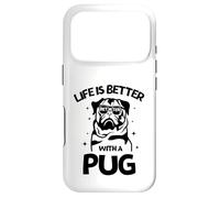 Carcasa para iPhone 17 Pro Life Is Better with a Pug New Year Pug Lovers tee
