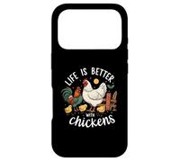 Carcasa para iPhone 17 Pro Life Is Better with Chickens Farm Rooster Hen Chick