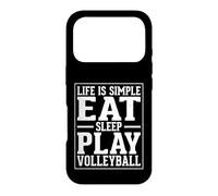 Carcasa para iPhone 17 Pro Life Is Simple Eat Sleep Play Volleyball