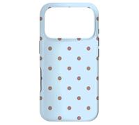 Carcasa para iPhone 17 Pro Light Blue and Brown Polka Dots Classic Polkadots