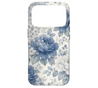 Carcasa para iPhone 17 Pro Light Blue Flower Lover Cute Girly Navy Floral Nature