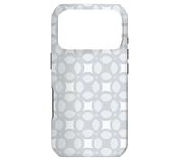 Carcasa para iPhone 17 Pro Light Grey Silver Circle Rounded Bubble Nordic Pattern
