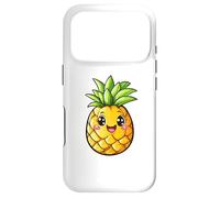 Carcasa para iPhone 17 Pro Linda Fruta Kawaii con Cara de piña Feliz
