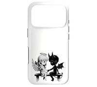 Carcasa para iPhone 17 Pro Lindo Ángel y Diablo Enamorado Anime Fantasía Duo