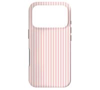 Carcasa para iPhone 17 Pro Lindo Blush Pink Stripes Vertical Líneas Patrón Minimalista