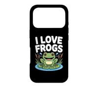 Carcasa para iPhone 17 Pro Lindo Dibujo de Ranas con Dibujos Animados de I Love Frogs