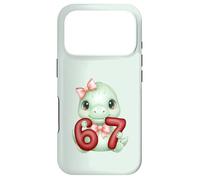 Carcasa para iPhone 17 Pro Lindo Dinosaurio Coqueta 67 Meme Six Seven Dino Girl Mujeres