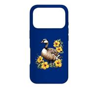 Carcasa para iPhone 17 Pro Lindo Ganso Hawaiano Nene con Hibisco Amarillo