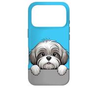 Carcasa para iPhone 17 Pro Lindo Lhasa Apso Peeking Puppy Funny Lhasa Apso Dog Lover