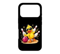 Carcasa para iPhone 17 Pro Lindo Pato con Gafas de Sol Jugando Bolos Divertido Jugador de Bolos