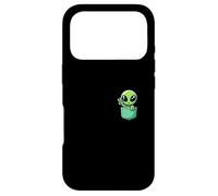 Carcasa para iPhone 17 Pro Lindo Pequeño Alien En Bolsillo Universo UFO Bebé Monstruo