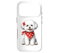 Carcasa para iPhone 17 Pro Lindo Perro con Bandana roja - Nice Bichon Frise Lover