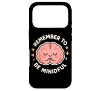 Carcasa para iPhone 17 Pro Lindo Personaje de Cerebro Remember to Be Mindful