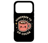 Carcasa para iPhone 17 Pro Lindo Personaje Divertido Remember to Sip Cocoa