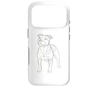 Carcasa para iPhone 17 Pro Line Art Staffordshire Bull Terrier Staffy Terriers