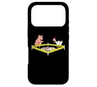 Carcasa para iPhone 17 Pro Línea Policial No Cruzar Cerdo Y Pollo Comida Divertida