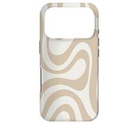 Carcasa para iPhone 17 Pro Líneas de Rayas líquidas de Remolino Beige marrón Retro Groovy70s 80s