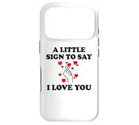 Carcasa para iPhone 17 Pro Little Sign to Say I Love You Valentine Couple Anniversary