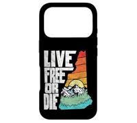 Carcasa para iPhone 17 Pro Live Free or Die Retro New Hampshire Nature Graphic