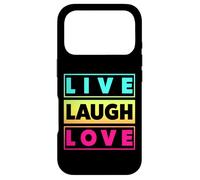 Carcasa para iPhone 17 Pro Live Laugh Love Cool Inspiration Motivational Graphic Quotes
