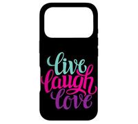 Carcasa para iPhone 17 Pro Live Laugh Love tee Shirts, Inspiration Cool Quotes Graphic