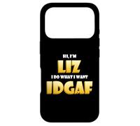 Carcasa para iPhone 17 Pro Liz Joke Idgaf Meme Funny Halloween Decorations Elizabeth