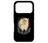 Carcasa para iPhone 17 Pro Llama Diciendo Que Tina, Manteca de Cerdo Gorda Vino a cenar Alpaca