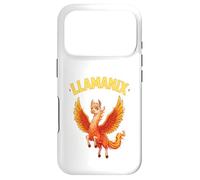 Carcasa para iPhone 17 Pro Llama Fénix Híbrido Flaming Wings Fantasía Criatura