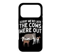 Carcasa para iPhone 17 Pro Lo Siento, llegamos Tarde, Las Vacas Estaban Fuera, Cita Divertida de Dairy Farmer