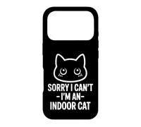 Carcasa para iPhone 17 Pro Lo Siento, no Puedo, Soy un Gato de Interior Que mira, Lindo Gato Divertido