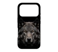 Carcasa para iPhone 17 Pro Lobo Dire Cara Luz De Luna Bosque Fauna Silvestre Naturaleza