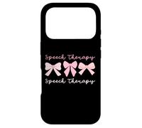 Carcasa para iPhone 17 Pro Logopedia Coquette Pink Bows SLP Patología del Habla