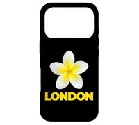 Carcasa para iPhone 17 Pro London Tropical Yellow Frangipani Flower Minimalist City