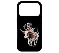 Carcasa para iPhone 17 Pro Longhorn Bull Cowboy Ganado Esqueleto Granja Halloween