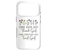 Carcasa para iPhone 17 Pro Look Back and Thank God Look Forward & Trust God Bible Verse