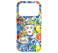 Carcasa para iPhone 17 Pro Los moros sicilianos Italianos Cabeza Verano limón Arte