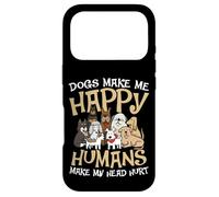 Carcasa para iPhone 17 Pro Los Perros me Hacen Feliz Los Humanos Hacen Que mi Cabeza duela Amante de los Animales