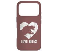 Carcasa para iPhone 17 Pro Love Bites T-Rex Dinosaurio Divertido Retro Grunge Paleontología