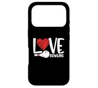 Carcasa para iPhone 17 Pro Love Bowling Funny Bowling Ball and Pin Sports Fans Players